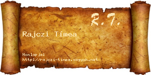 Rajczi Tímea névjegykártya